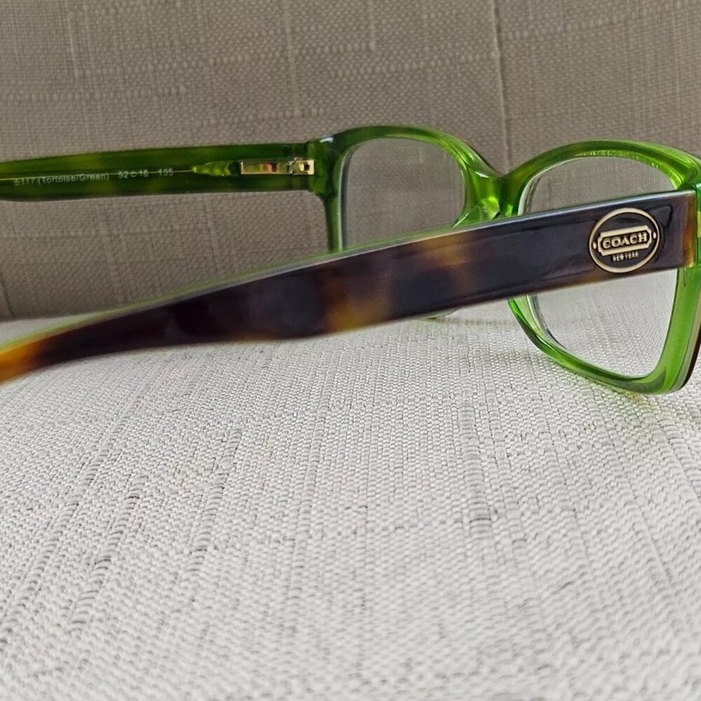 Coach New York Women Glasses Frame Brooklyn 5117 Green/Tortoise Eyeglasses 135 - Picture 7 of 11